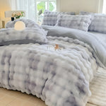 Cozy Plush Duvet Cover Set – Warm and Soft for Autumn & Winter | Reversible Design in Rabbit Fur & Milk Velour