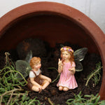 Zauberhafte Gartenfeen – Set mit 2 dekorativen Figuren