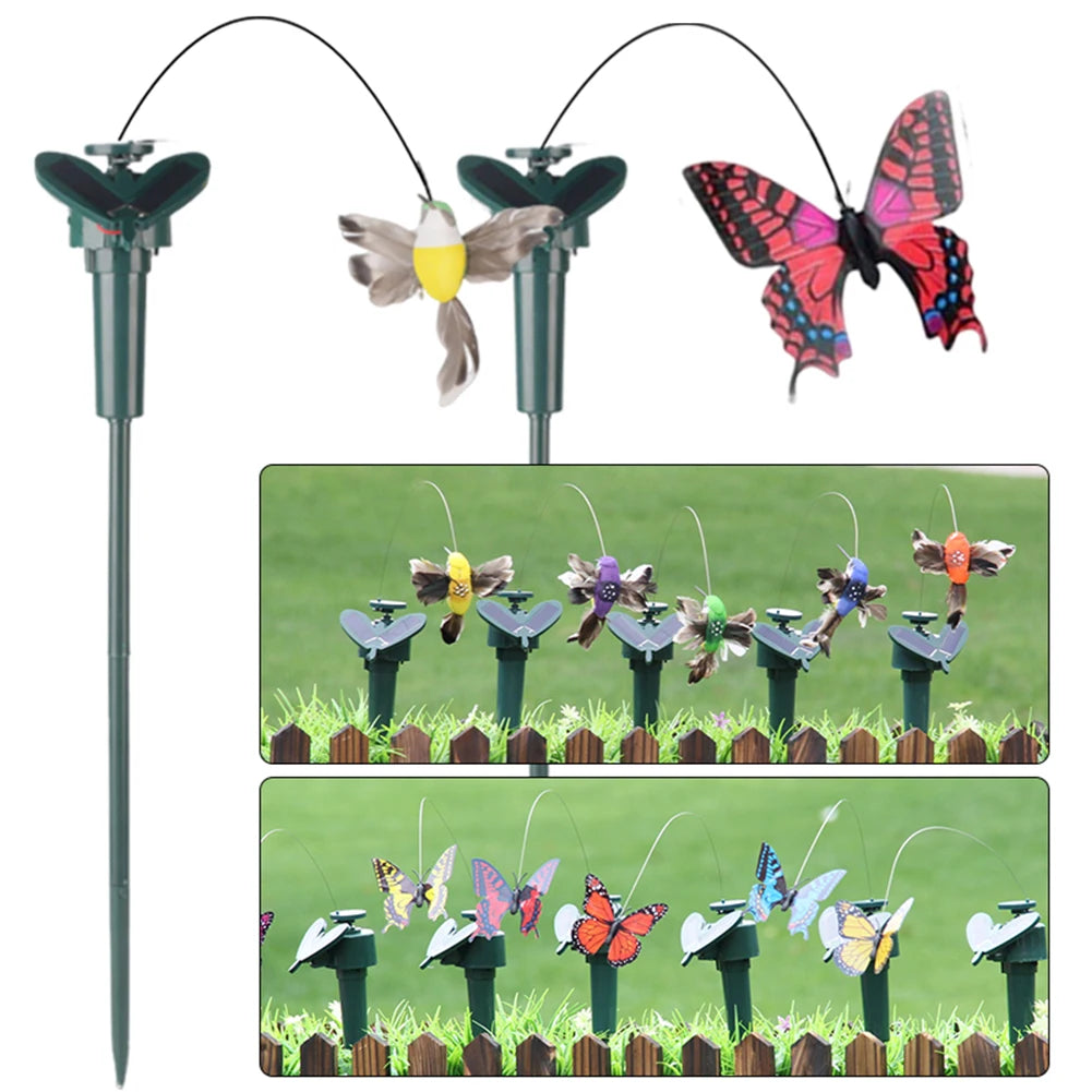Solarbetriebene Gartenornamente mit lebhaften Bewegungen