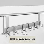 Praktischer Türhaken-Organizer mit 6 Haken aus Aluminium