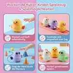 Children's toy with wobbly chicks