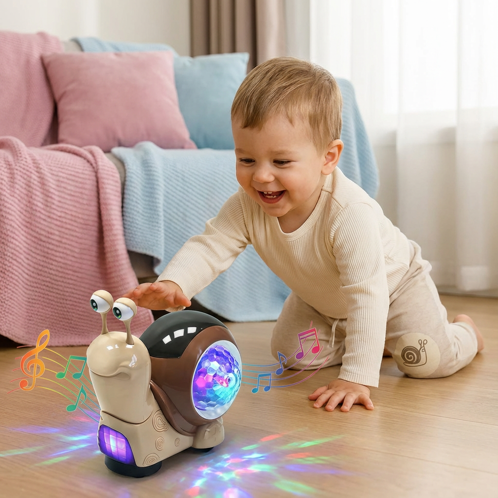Crawl Toy with Music and Light-Up Snail