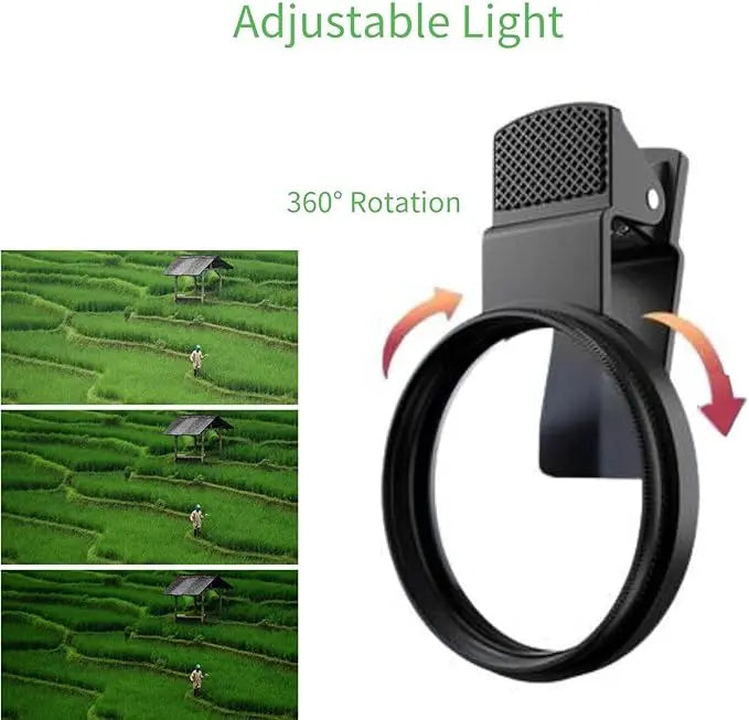Smartphone Polarization Filter 52mm with Universal Clip