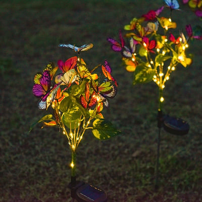 Solar-Schmetterlingslampe mit Farbwechsel-LEDs für den Garten