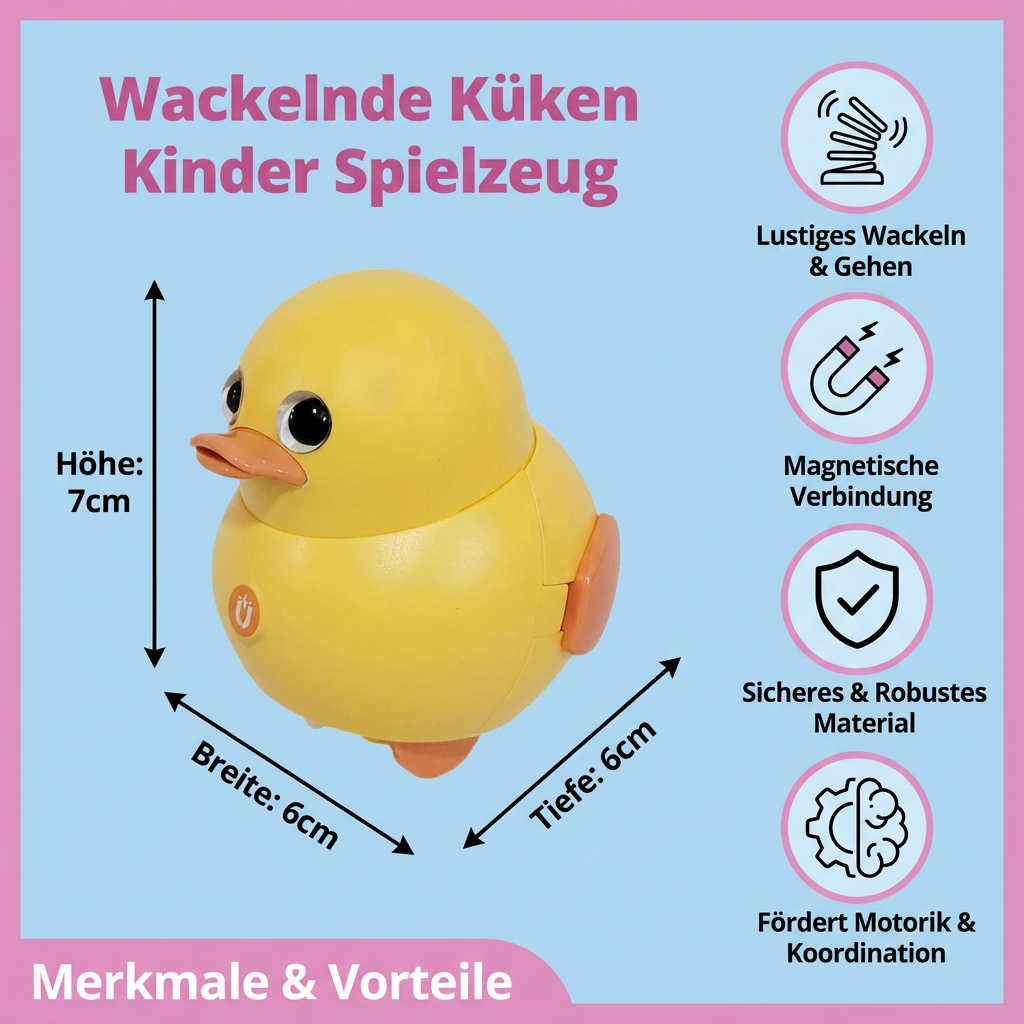 Children's toy with wobbly chicks