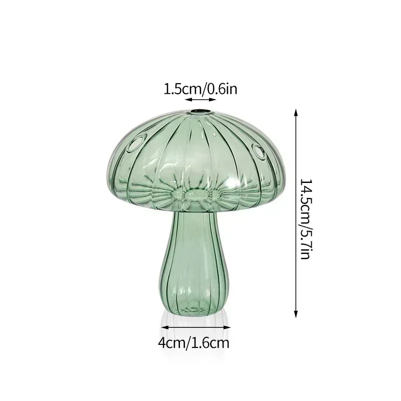 Elegante Pilzglasvase für Hydroponik und Dekoration