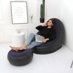 Inflatable Lounge Chair with Footrest – Indoor & Outdoor Relaxation
