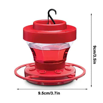 Hanging, bee-proof hummingbird water feeders with perch