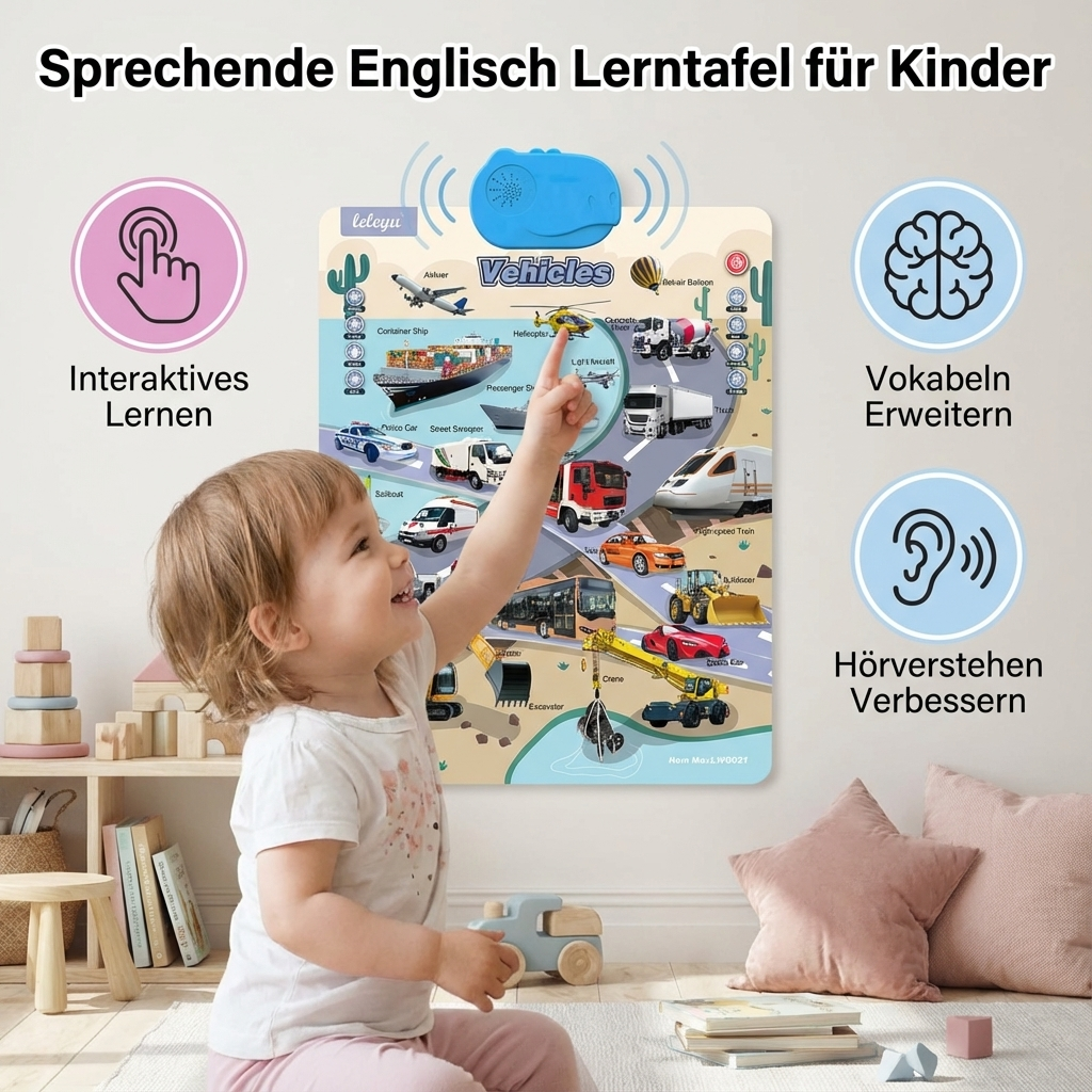 English Learning Wall for Kids with Voice Function