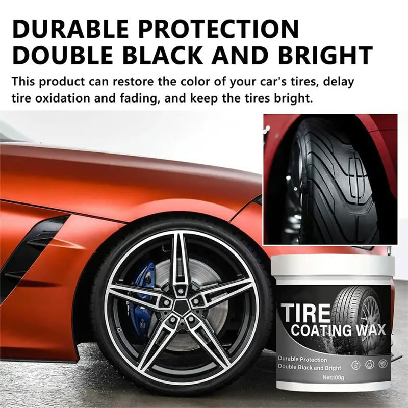 Tire care wax for brilliant shine and long-lasting protection