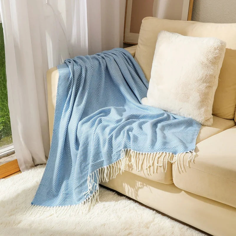 Elegant Cotton Blanket for Large Sofas by Voltyx