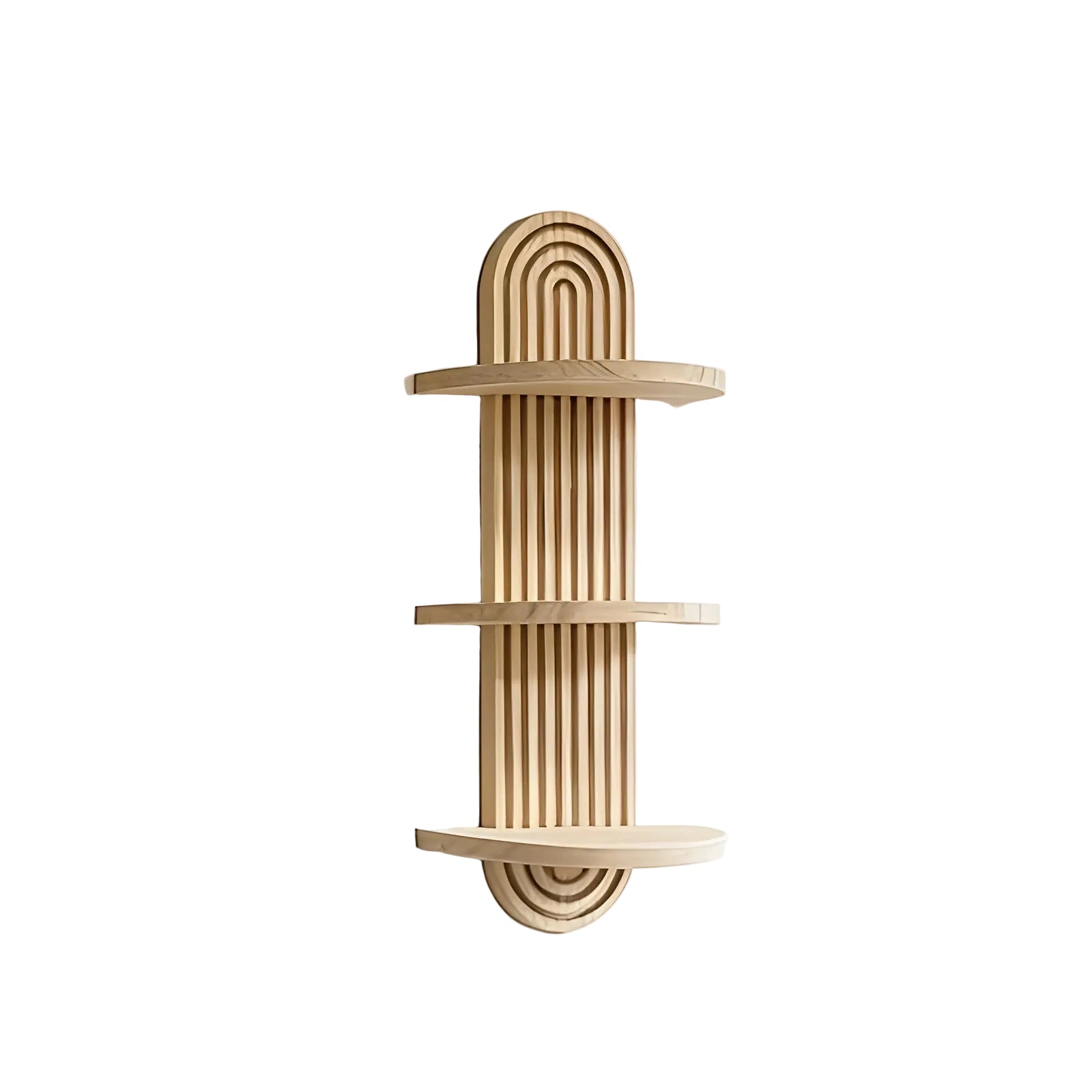 Multi-tier Wall Shelf Made of Natural Wood – Stylish and Practical