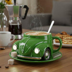 Retro Ceramic Mug with 3D Design – Ideal for Coffee and Tea