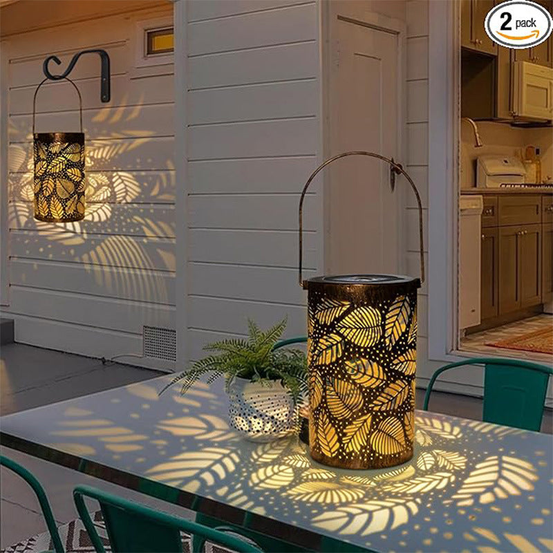 Solar Garden Lantern with Sunflower Motif