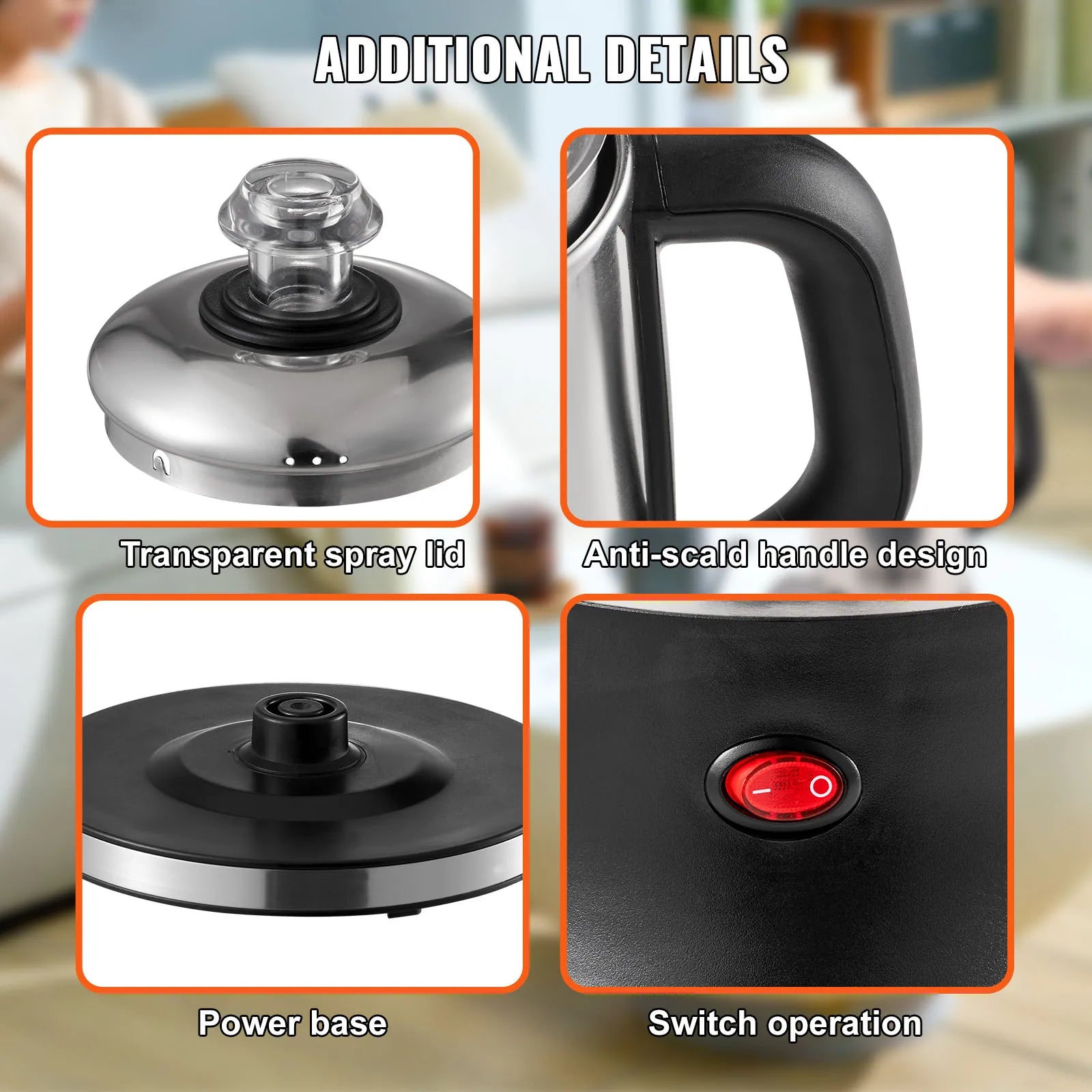 Electric Stainless Steel Coffee Maker with Keep-Warm Function