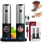 Automatic Spice Grinder Set with USB Rechargeable - Salt and Pepper Mill