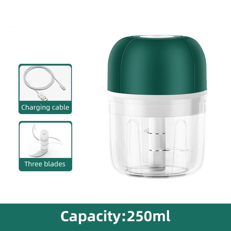 Elektrischer Knoblauchpress mit USB-Aufladung – Kompakt und kraftvoll – 250ml