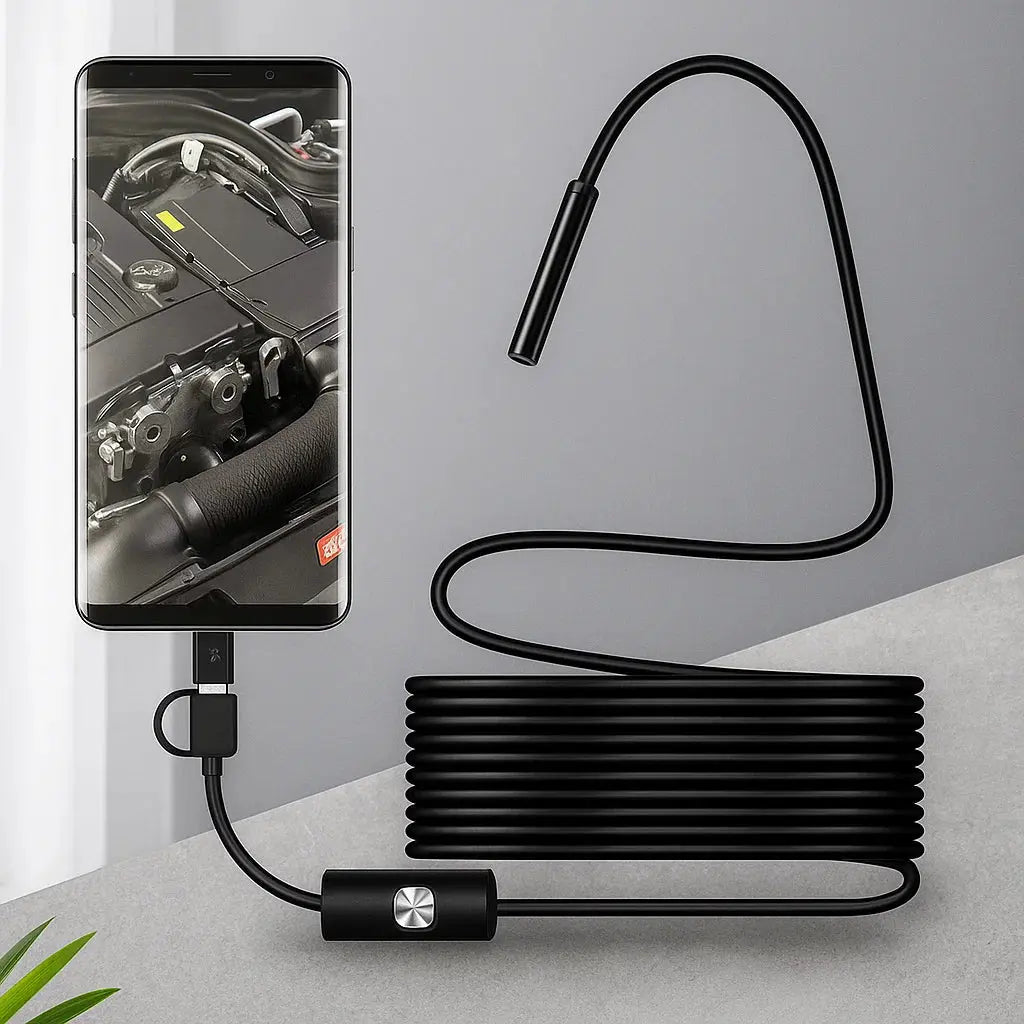 Compact inspection camera | Endoscope with 5 m cable for mobile phone