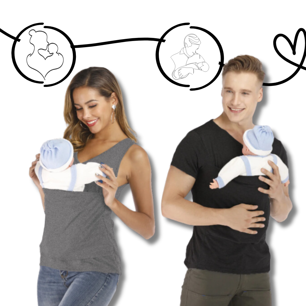 Stylisches Trage-T-Shirt für Eltern und Kinder