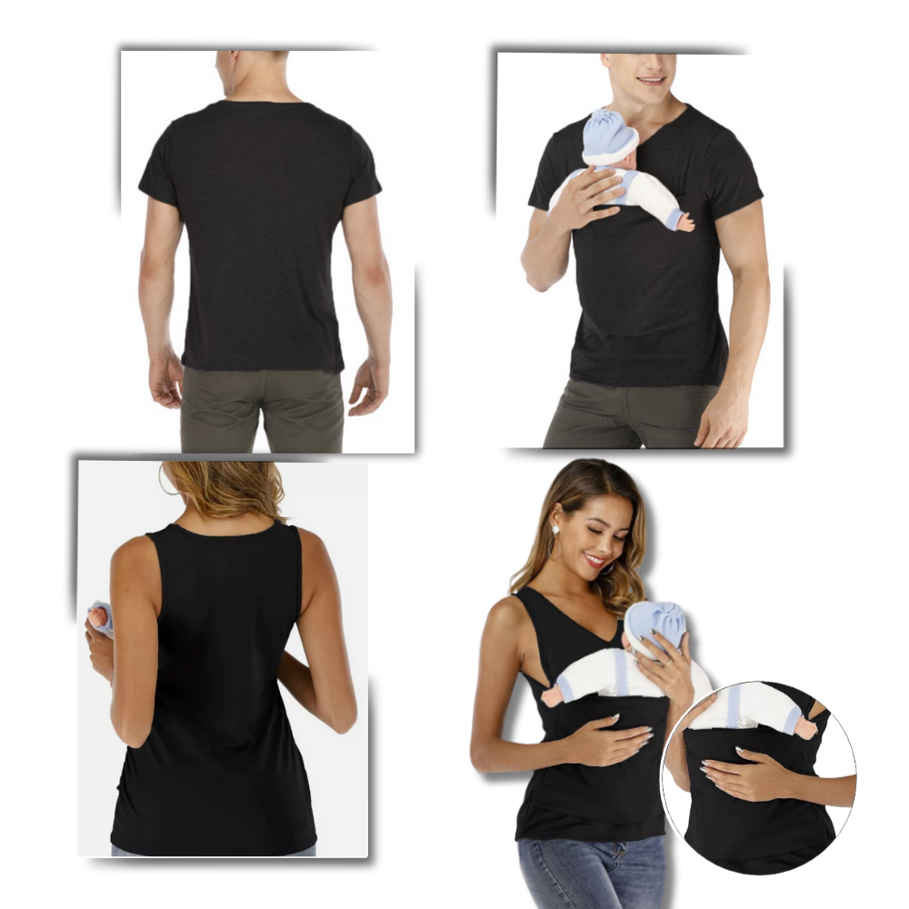 Stylisches Trage-T-Shirt für Eltern und Kinder