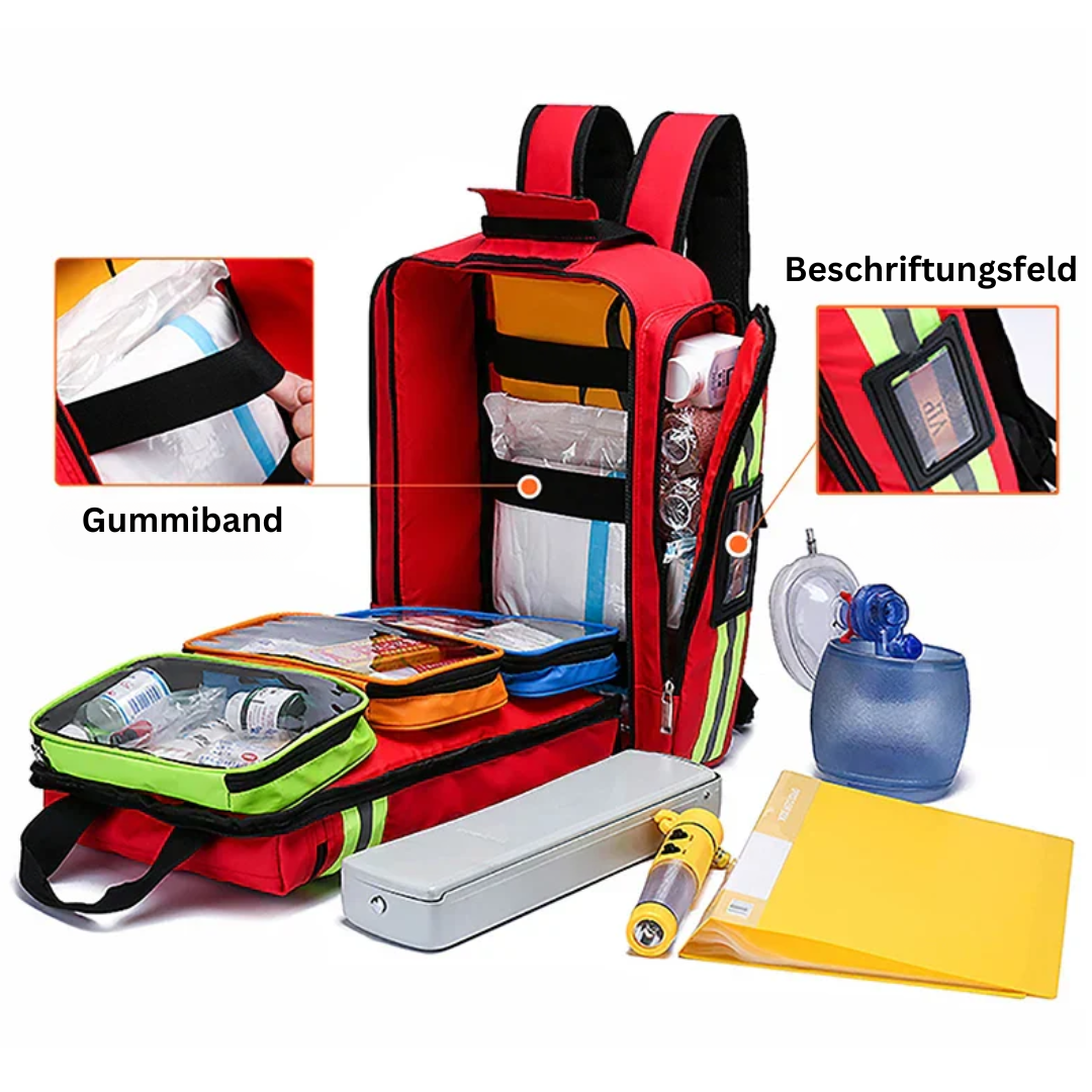 Waterproof First Aid Backpack for Rescue and Medical Emergencies