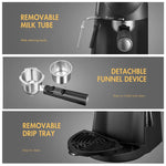 Espresso machine with 3.5 bar and integrated steam wand