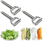 Double-ended Stainless Steel Vegetable Peeler with Julienne Function