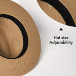 Stylish summer hat with a wide brim made of paper fiber