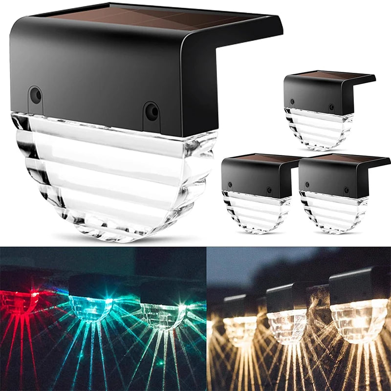 SOLARLUX Stair Lights for Outdoor Areas | 2 Light Modes | IP55 Weatherproof | Set of 6