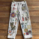 Elegante Damenjeans im Bohemian-Stil mit Blumenmotiv