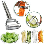 Double-ended Stainless Steel Vegetable Peeler with Julienne Function