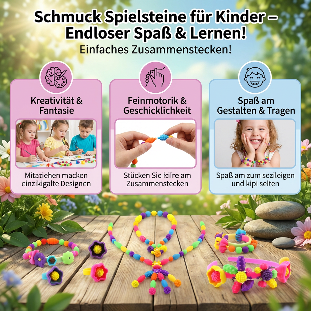 Children's play stones made of jewelry material