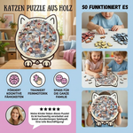 Wooden puzzle for cats