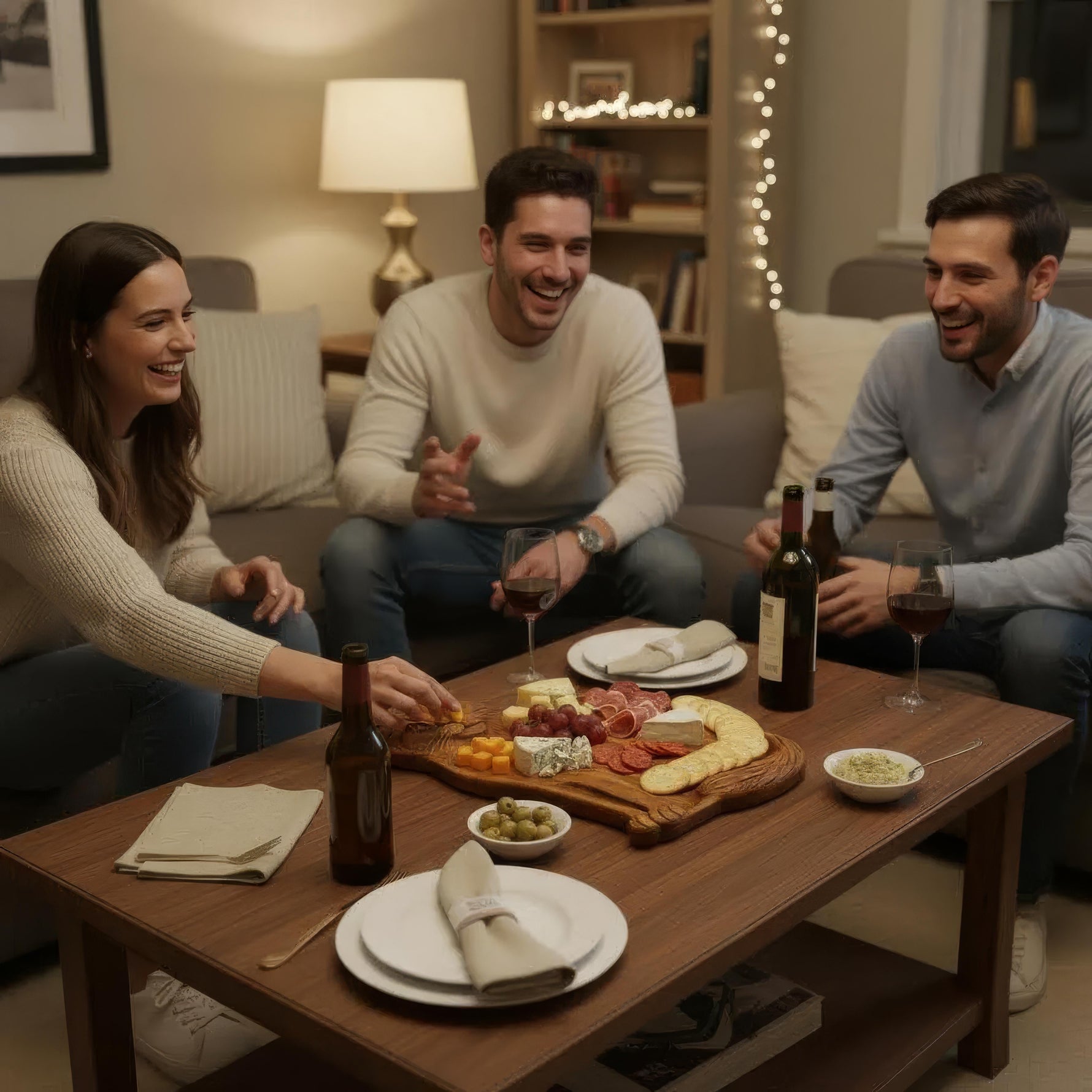 Katzenliebe auf dem Tisch – Elegantes Holzservierbrett