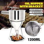 Präziser Edelstahl-Teigspender mit Halterung für perfekte Portionen | 600 ml oder 1200 ml