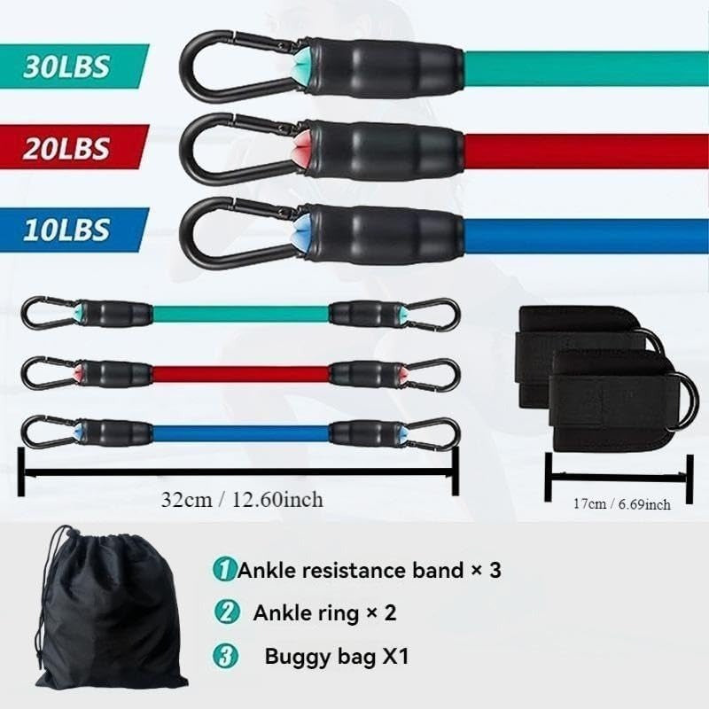 5er-Set Widerstandsbänder für Knöchel