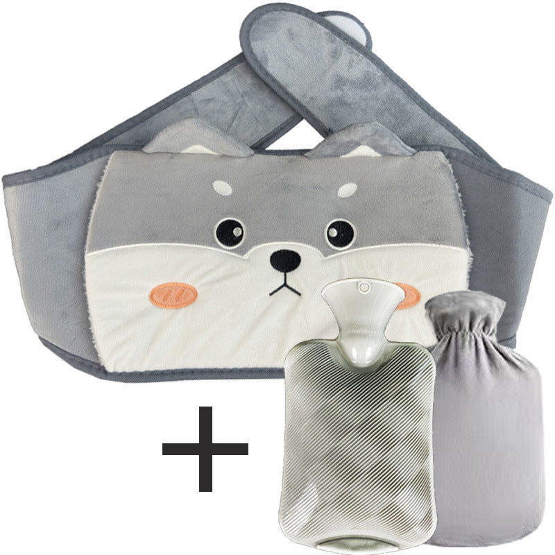 Plush Hot Water Bottle Belt for Pain Relief