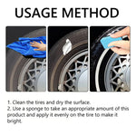 Tire care wax for brilliant shine and long-lasting protection