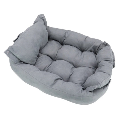 Versatile 3-in-1 Pet Bed – Sofa, Mat, or Snuggle Cave