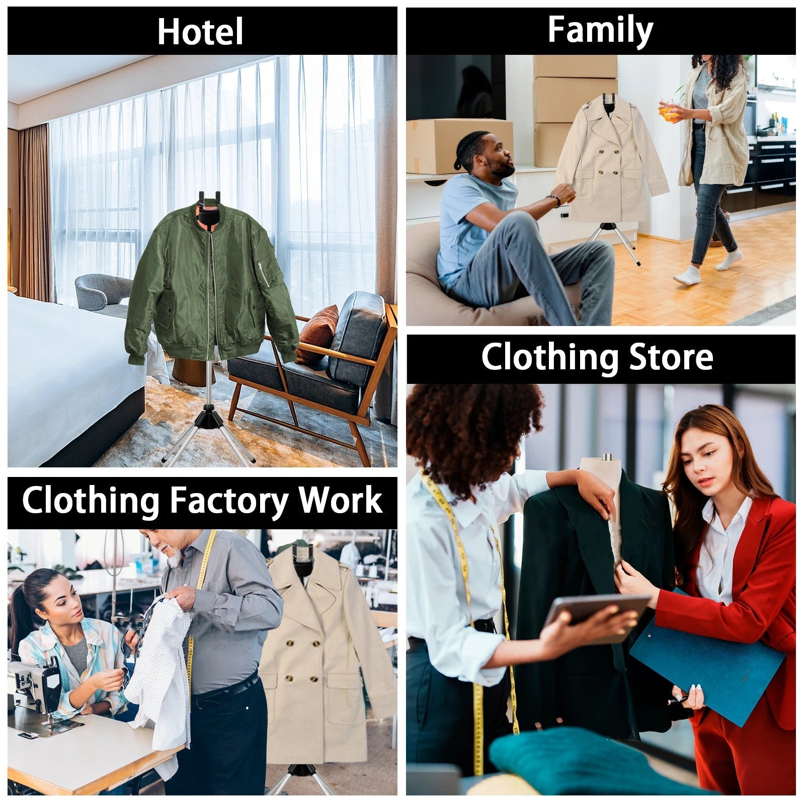 ProSteam Plus Garment Steamer Stand | Height adjustable 85-160 cm | Practical folding design