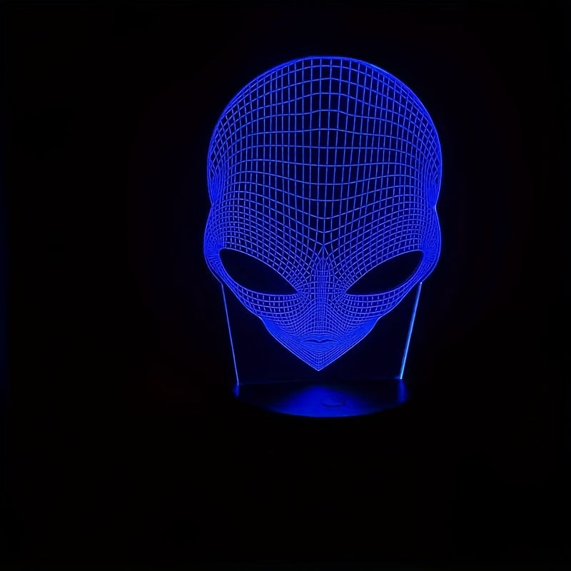 3D Alien Lamp with LED Color Lighting and Touch Control