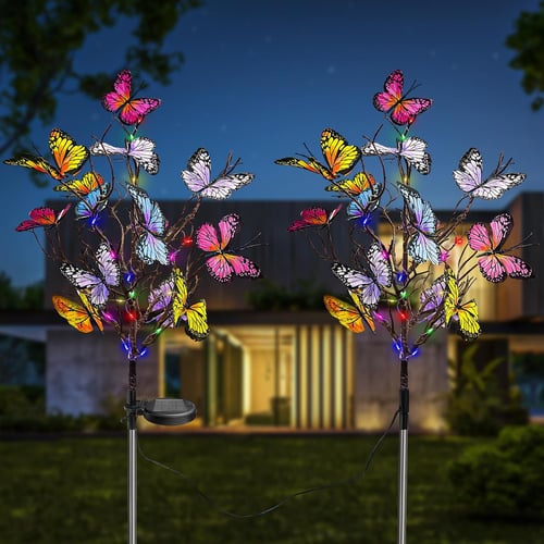 Solar-Schmetterlingslampe mit Farbwechsel-LEDs für den Garten