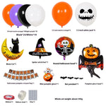 Spooky Balloon Decoration for Halloween – Black, Orange, and Purple
