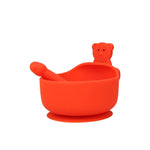 Non-slip Silicone Bowl for Babies with Spoon – Animal Design Feeding Set