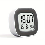 Compact digital clock with temperature display