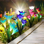 Fascinierende Solar-LED-Gartenlichter in Blumenform – Farbwechselnde Dekoration für Außenbereiche