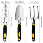 VivaGarten 4-teiliges Profi-Gartenset | Robuste Edelstahlwerkzeuge | Inklusive Handschutz | Ergonomische Griffe