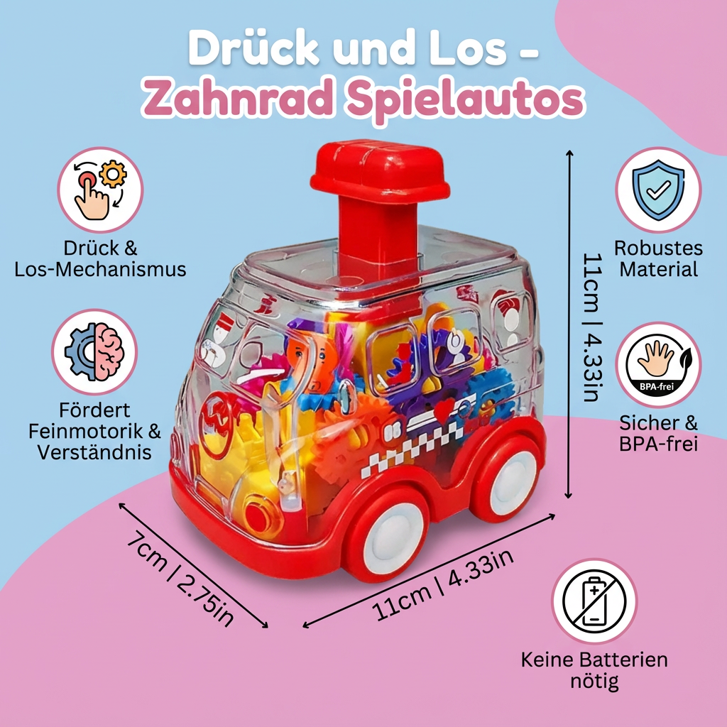 Gear Push-Action Cars – Vehicle with Push-and-Go Mechanism