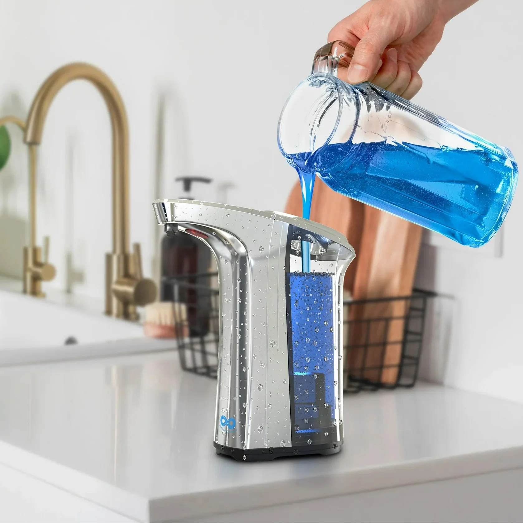 Berührungsloser Seifenspender mit 500ml Kapazität für Küche und Bad