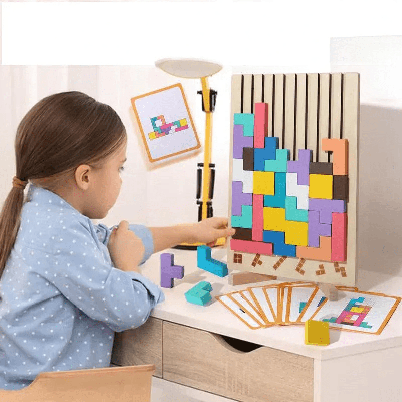 Familienfreundliches 3D Holzpuzzle für kreatives Spielen